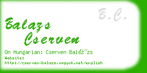 balazs cserven business card